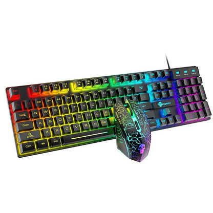 Juego De Teclado Y Ratón Luminoso Kuiying T6RGB