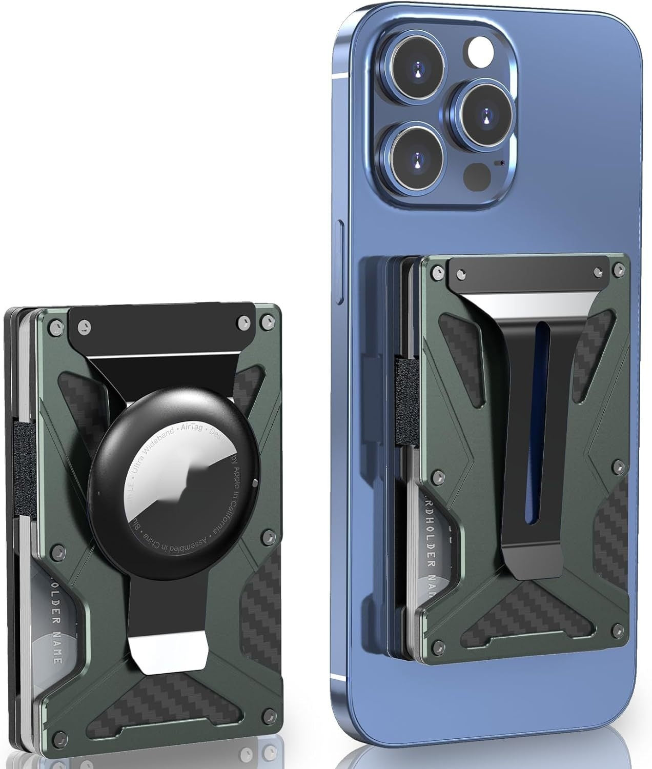 Abrazadera de tarjeta magnética de metal incorporada Función magnética antirrobo para teléfono móvil