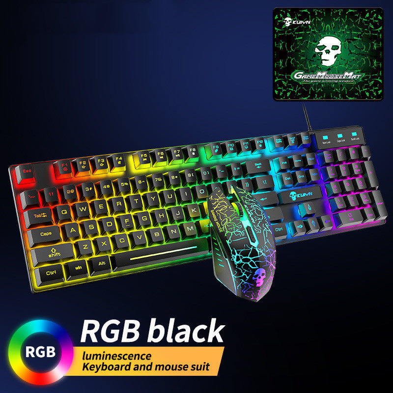 Juego De Teclado Y Ratón Luminoso Kuiying T6RGB