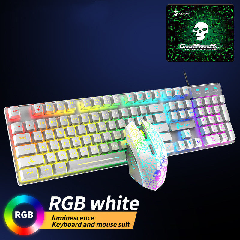 Juego De Teclado Y Ratón Luminoso Kuiying T6RGB
