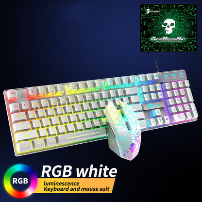 Juego De Teclado Y Ratón Luminoso Kuiying T6RGB