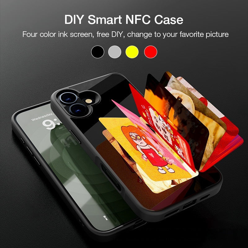 DIY Cuatro Colores Ai E-ink Screen NFC Projection Screen Phone Case Glass