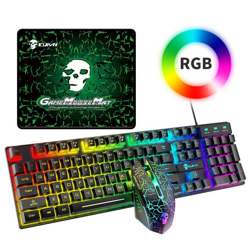 Juego De Teclado Y Ratón Luminoso Kuiying T6RGB
