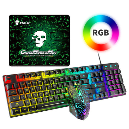 Juego De Teclado Y Ratón Luminoso Kuiying T6RGB