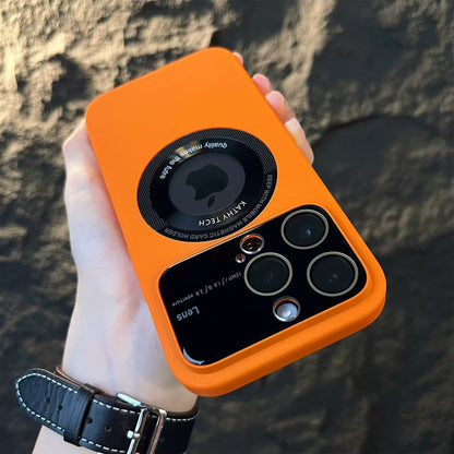 Funda de teléfono con protector de ventana grande de succión magnética