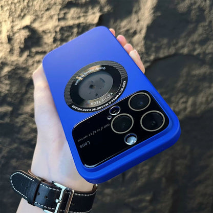 Funda de teléfono con protector de ventana grande de succión magnética