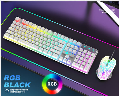 Juego De Teclado Y Ratón Luminoso Kuiying T6RGB