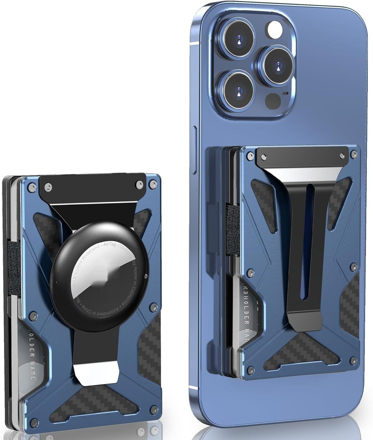 Abrazadera de tarjeta magnética de metal incorporada Función magnética antirrobo para teléfono móvil