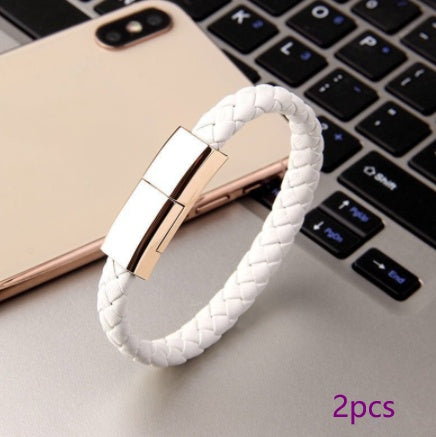Nuevo cargador de pulsera Cable de carga USB Cable de carga de datos para todos los móviles Cable USB C, Micro USB y Lightning